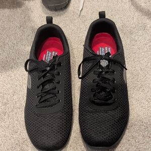 Skechers Women's s Black Mesh Sneakers Slip Resistant